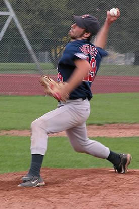 Tobias Siegrist pitched 4 1-3 innings for his first career win in the NLA.